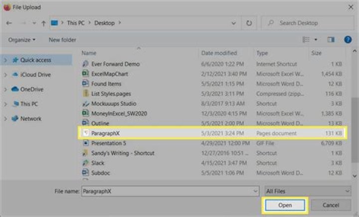 Can't open pages file on PC?