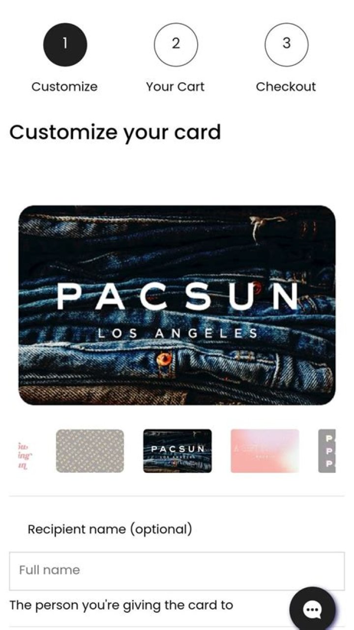 Does PacSun do gift cards?