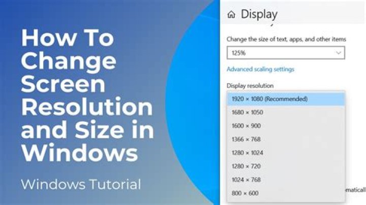 How can I change the resolution on my laptop?