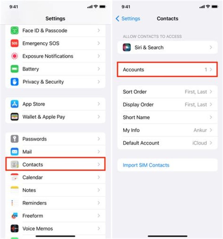 How can I get contacts from my iPhone?
