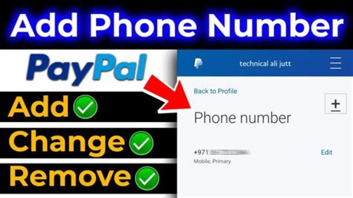 How do I add a phone number to PayPal?