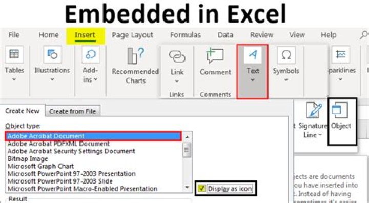 How do I embed code in Excel?