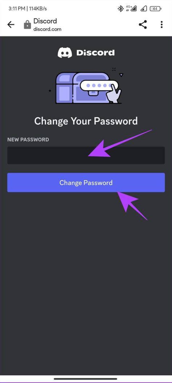 How do I reset my discord password without email?