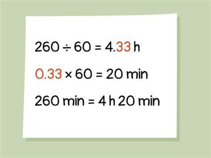 How do you convert units into hours?