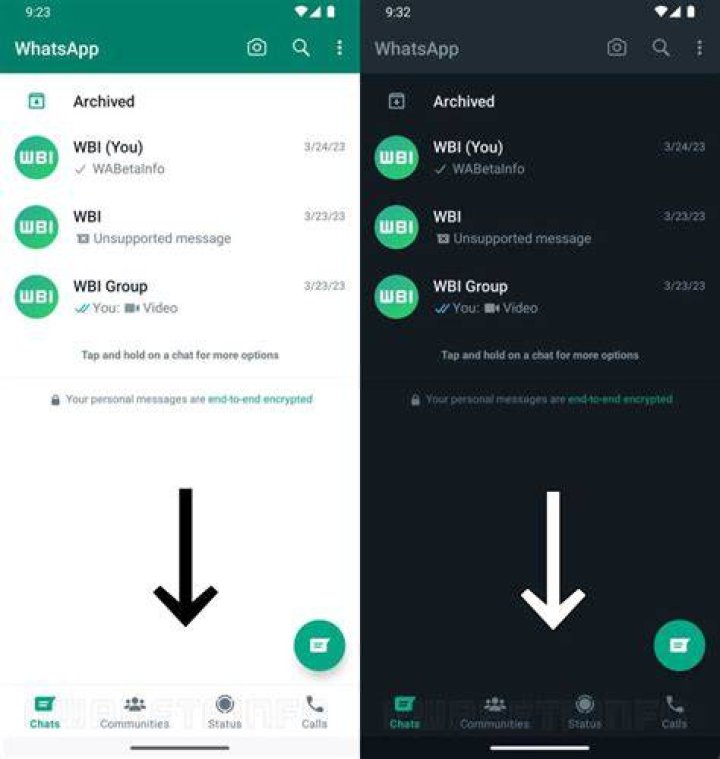 How do you float on WhatsApp?