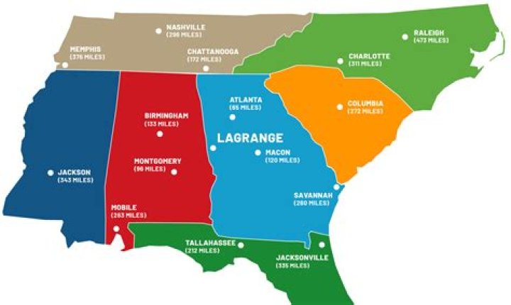 How far is Lagrange Georgia from Atlanta?