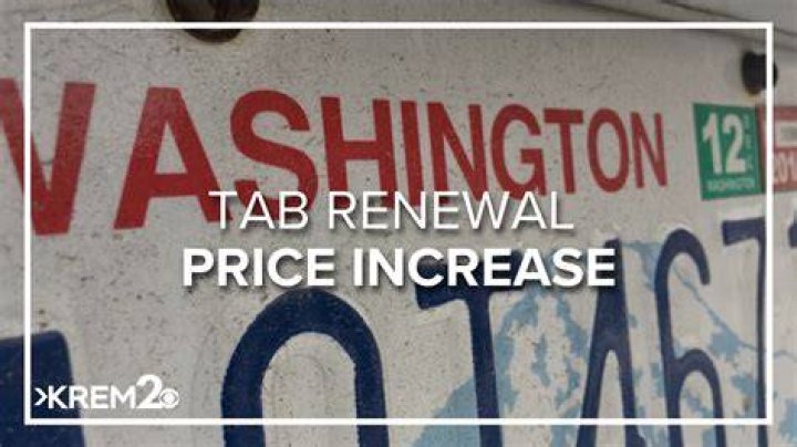 How much does it cost to renew tabs in Washington state?