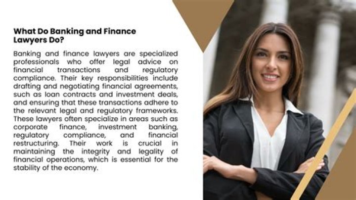 What do banking lawyers do?