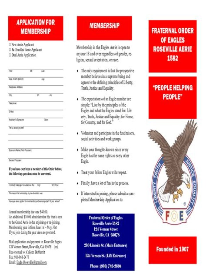 What does Fraternal Order of Eagles do?