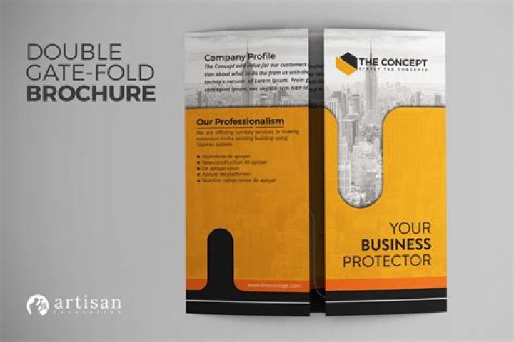 What is a double gate fold brochure?