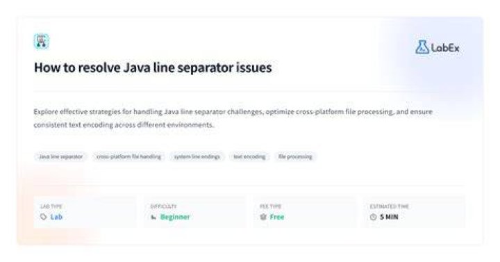 What is a line separator in Java?