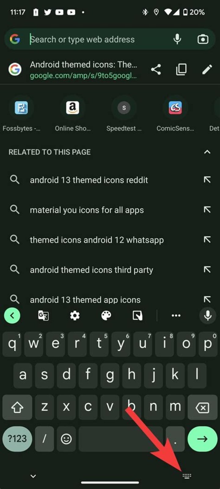 What is tap in keyboard?