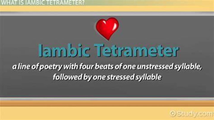What is the purpose of iambic tetrameter?