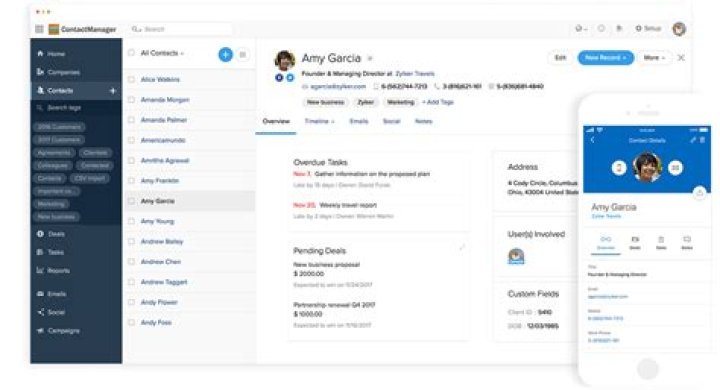 What is Zoho contact manager?