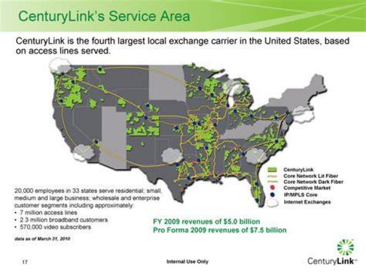 What states are CenturyLink in?